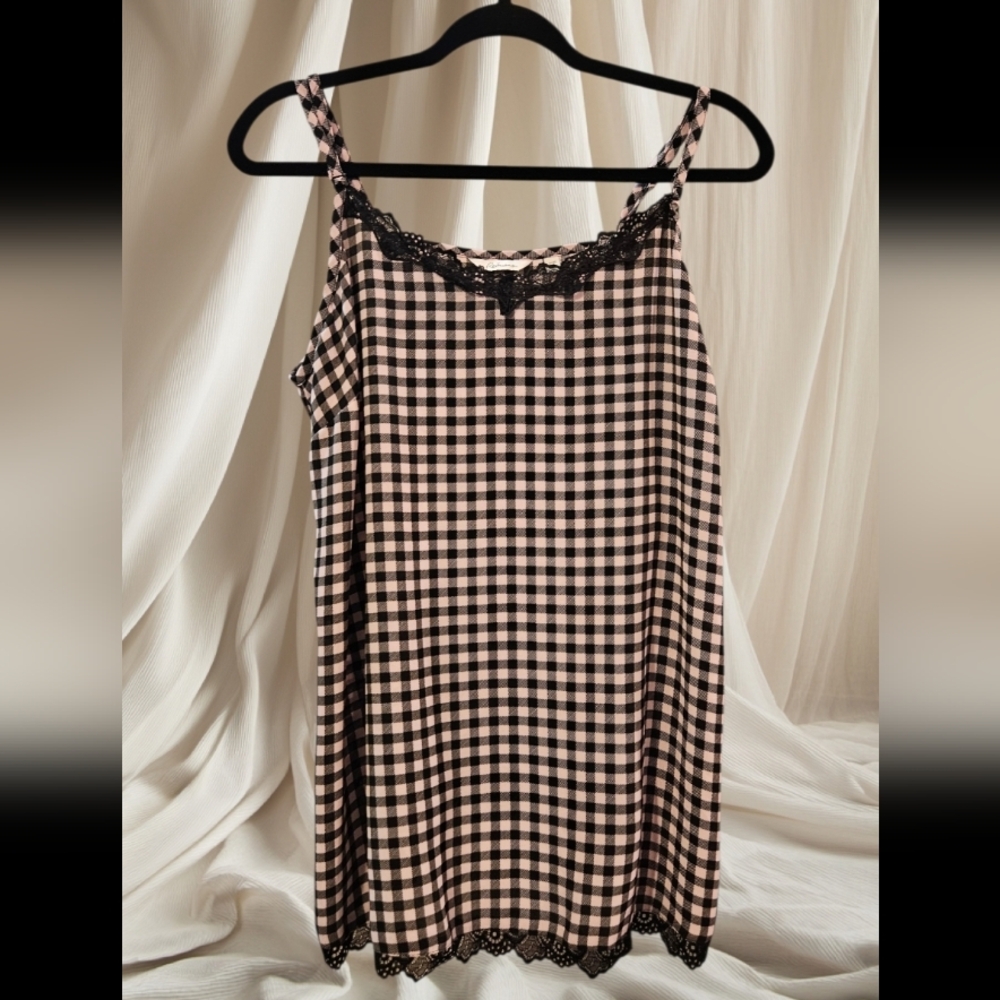 Reitmans Pink Checkered Women's Plus-Size 2XL Tank Top